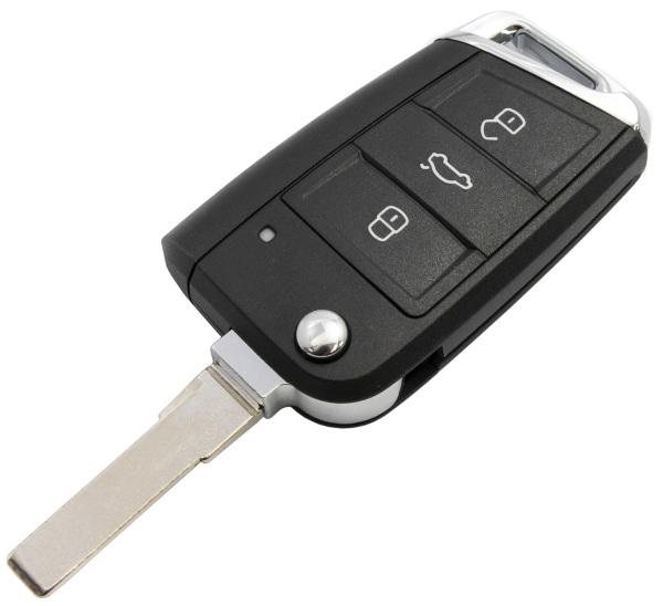 Image for 3 Button MQB Remote Case with HU66T Blade (Chrome Edge)