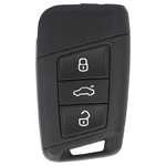 Image for OEM Skoda 3 Button MQB Smart Remote (Black Edge) (No Logo)