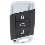 Image for OEM Virgin 3 button (Chrome Edge) MQB Smart Remote (No Logo)